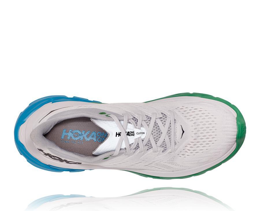 Running Shoes Mens - Hoka One One Clifton Edge - White - ANUCQBI-58